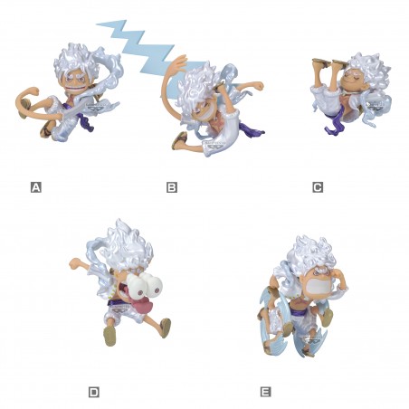 ONE PIECE - WORLD COLLECTABLE FIGURE - FIGURE MONKEY.D.LUFFY GEAR5  SPECIAL - METALLIC COLOR ver. X 12