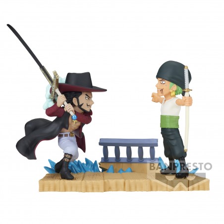 ONE PIECE - WORLD COLLECTABLE FIGURE LOG STORIES - RORONOA ZORO VS DRACULE.MIHAWK